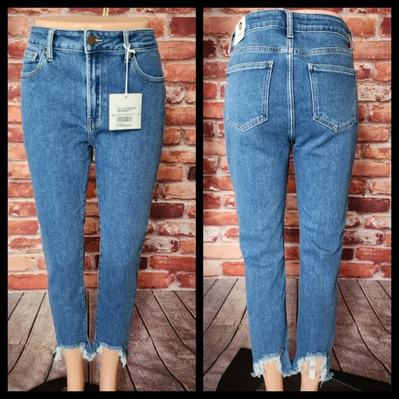 Just Black High Rise Frayed Hem Jeans 29 NWT - Picture 3 of 3